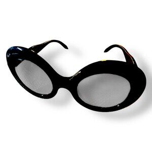 Authentic - Victoria Beckham-  Flared Round Black Sunglasses with Case & Box